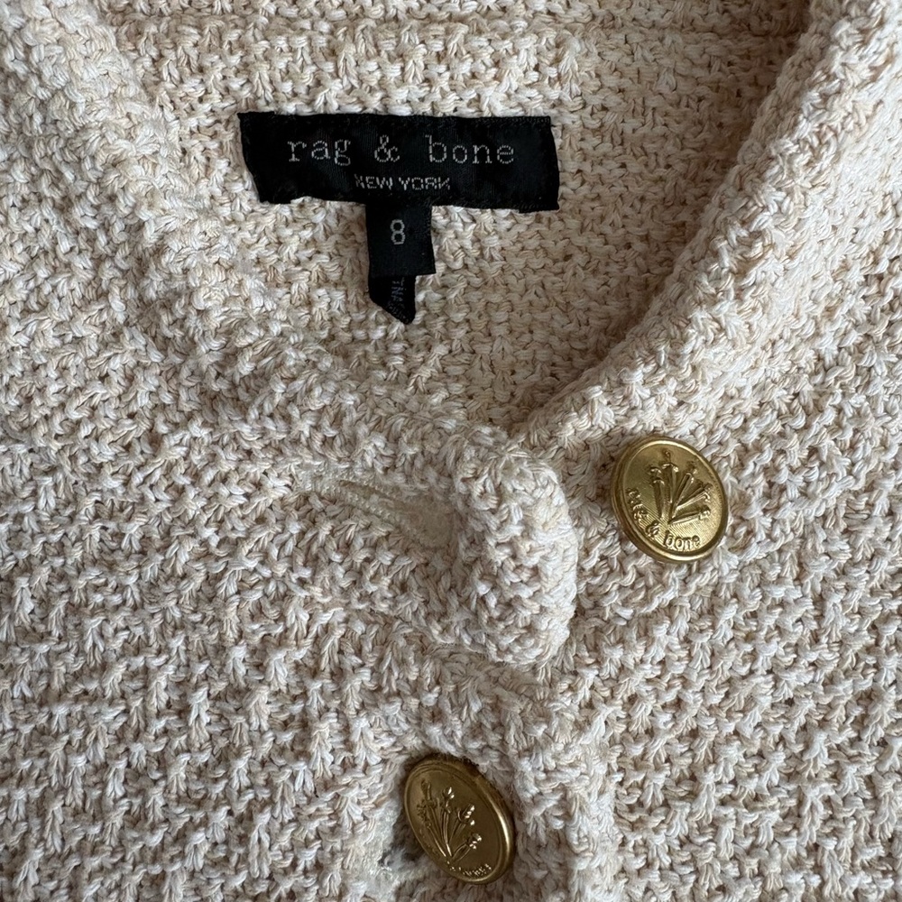 Rag & Bone Slade Cream Jacket Size 8 (fits more like a size 6) - Picture 7 of 11